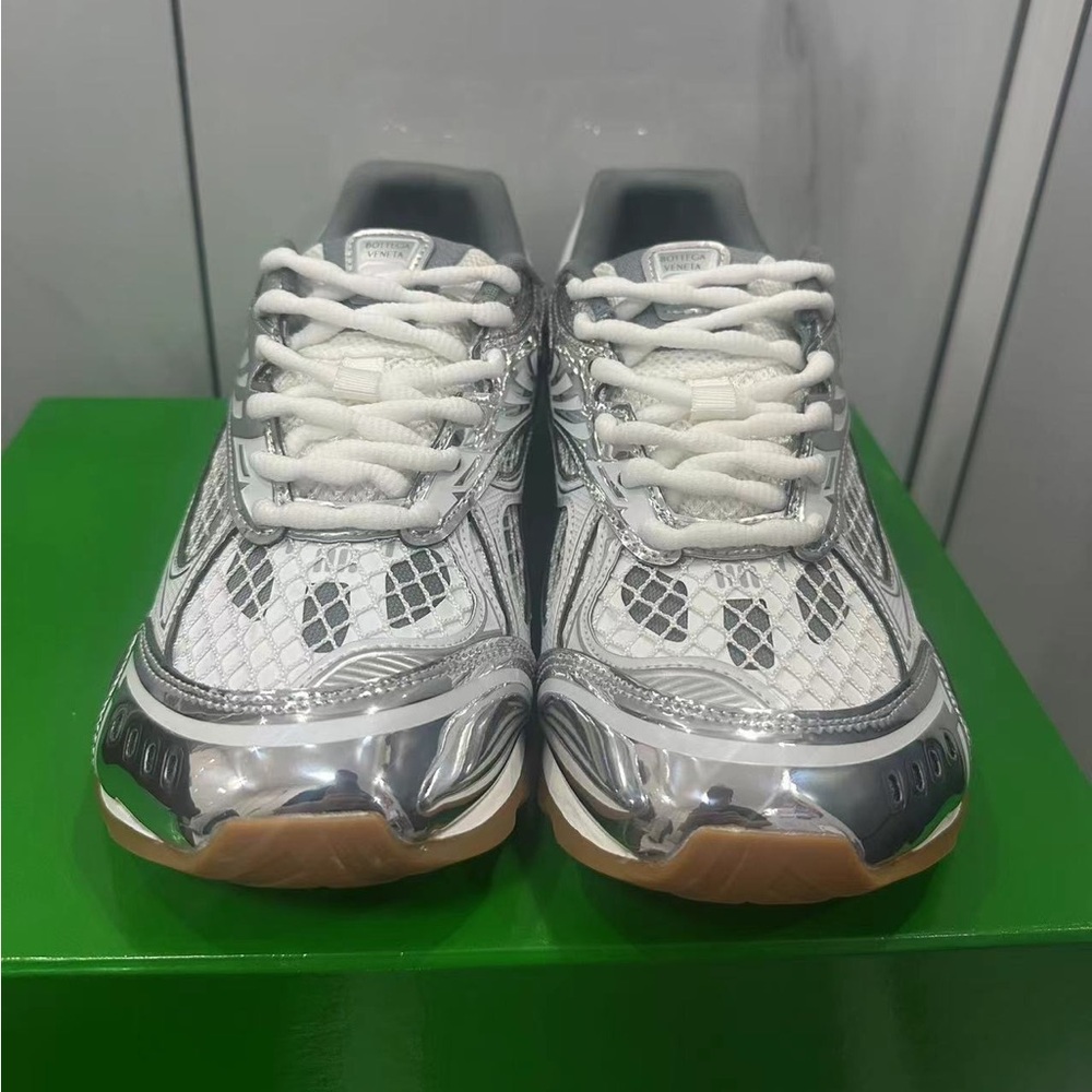 Bottega Veneta Women’s Silver Sneakers